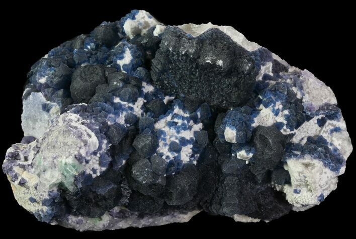 Deep Blue Fluorite Crystals - China #64111